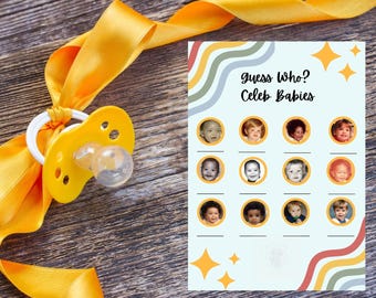 Celebrity Baby Picture Game | Printable Shower Activity (Instant Download)