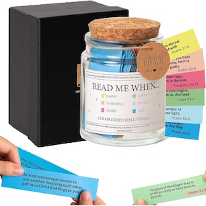 Bibel-Vers-Glas - christliches Geschenk für sie oder ihn | Schriftkarten | Glaubensbasiertes Geschenk | Religiöse Ermutigung | Christliche Geschenkglaube