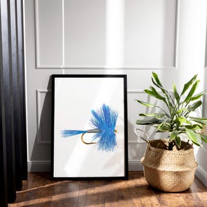 Parachute Adams Fly Fish Print, Wall Art, Fishing Printable, Fish Digital Print, Fly Fish Painting, Fish Poster, Digital Download, Wall art