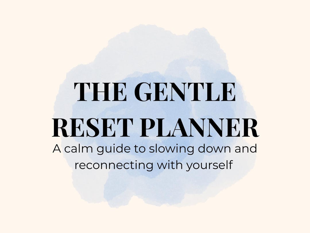 The Gentle Reset Planner | Personal Reset Journal for Adults | Slow ...