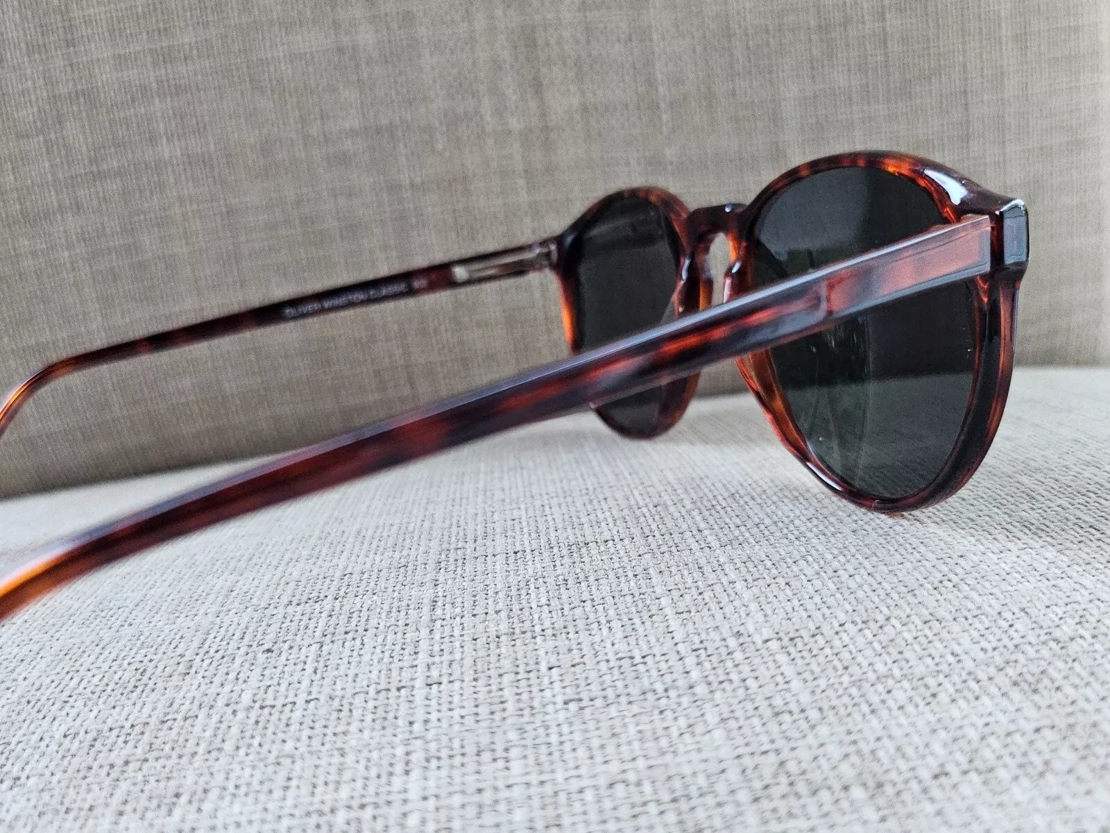 Vintage Oliver Winston Classic Sunglasses Brown Tortoise 