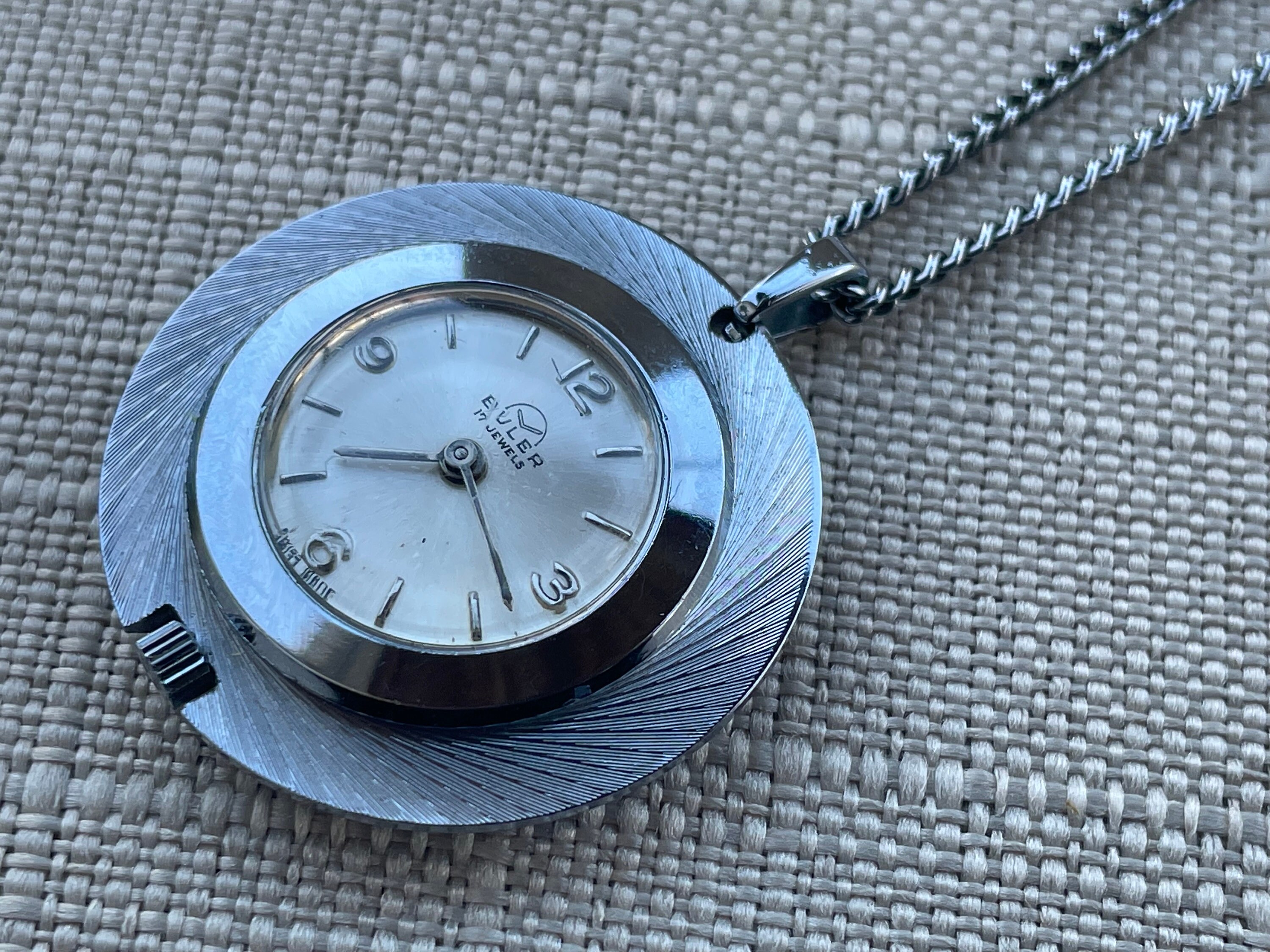 Buler Sea Pocket Watch Vintage Swiss Made 17 Jewels Hand Winding Watch Necklace Etsy