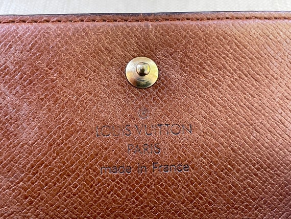 Vintage Louis Vuitton Wallet Card Holder Brown Le… - image 6