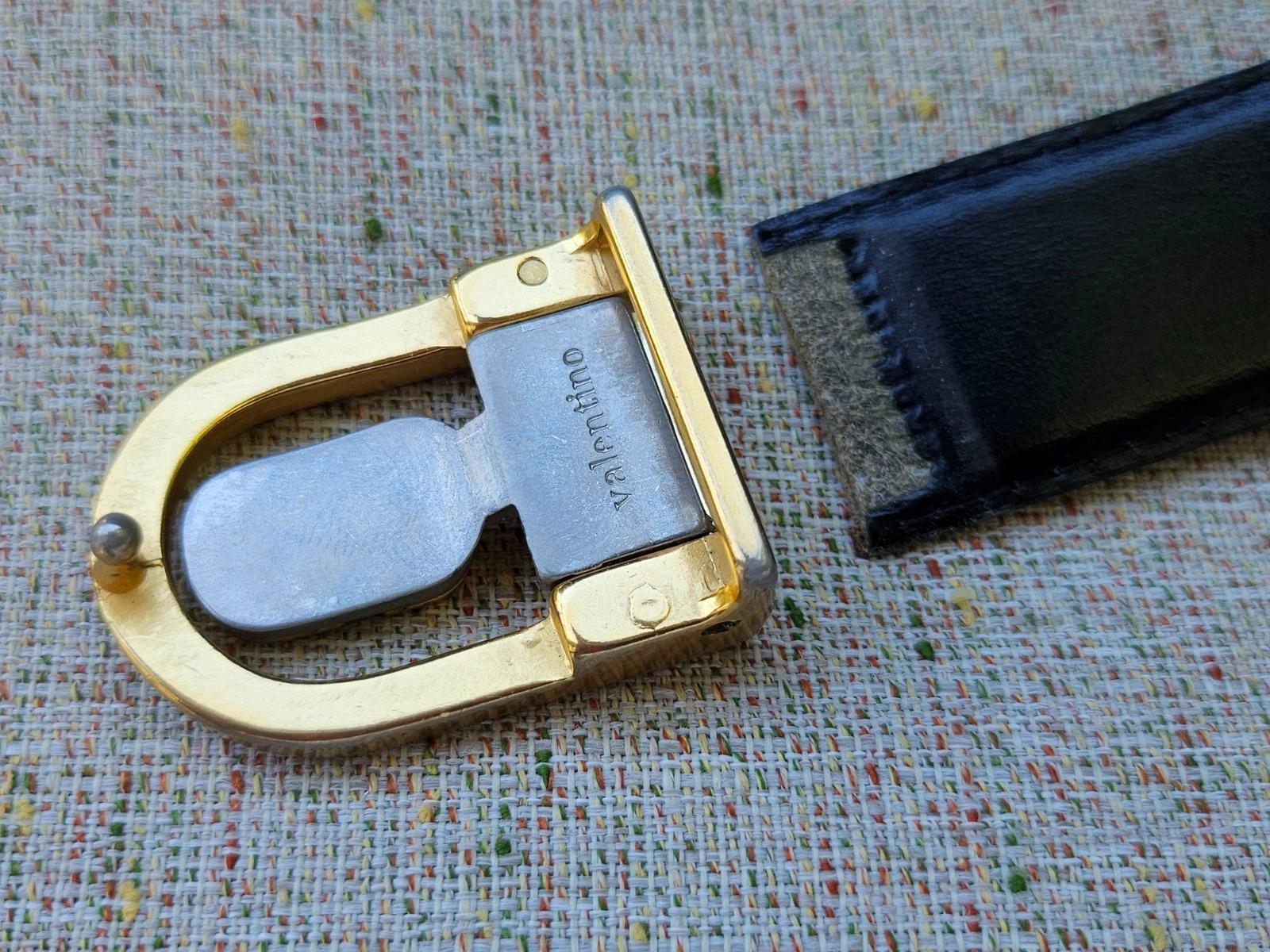 Vintage Valentino Belt Dark Brown Genuine Leather Unisex Waistband Made in Italy Vintage Valentino Belt Dark Brown Genuine Leather Unisex  main image 3