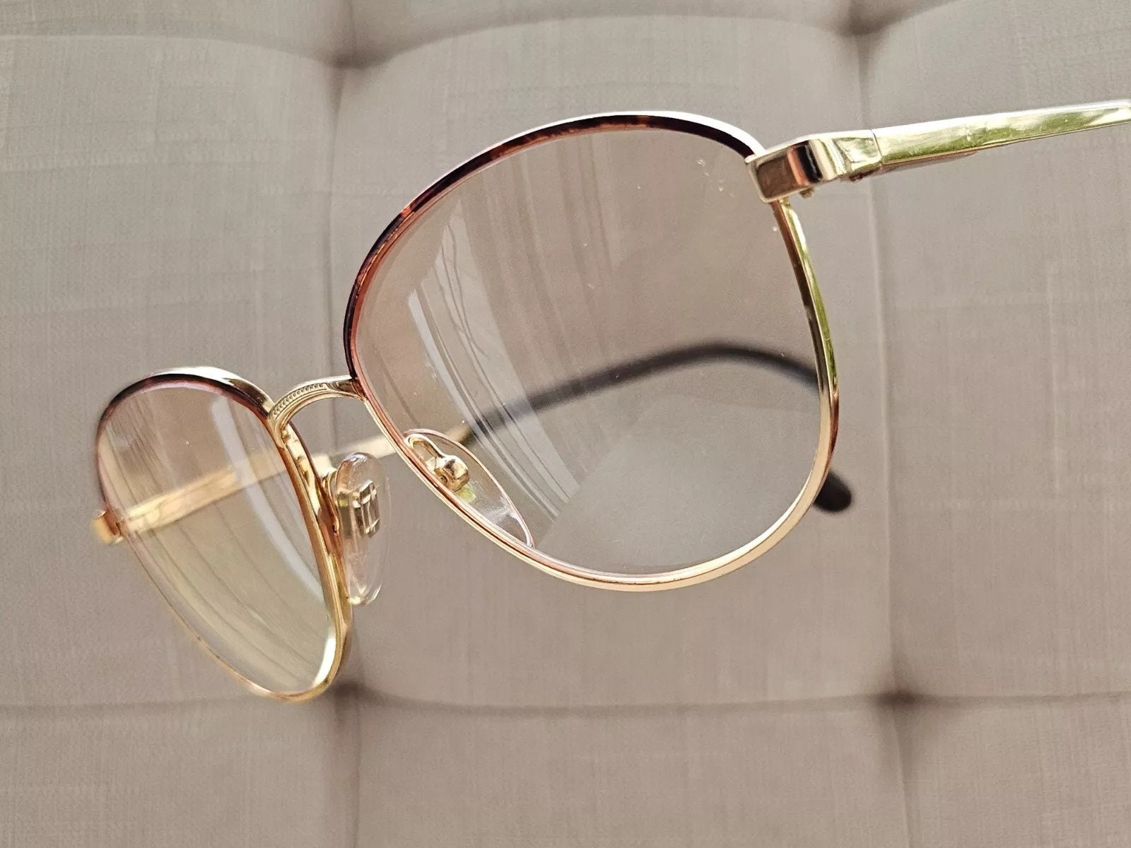 Vintage AO Gold Tone Eyeglasses Frame, Z87 Safety Glasses  display picture 3