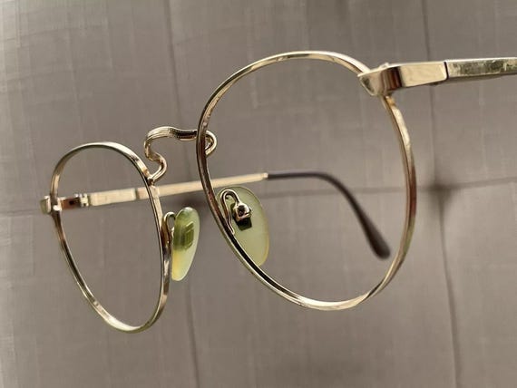 Vintage Round Gold Tone Metal Wire Frame Glasses Clear Lenses‎ Vintage Round Gold Tone Metal Wire Frame Glasses Clear Lenses main image 2