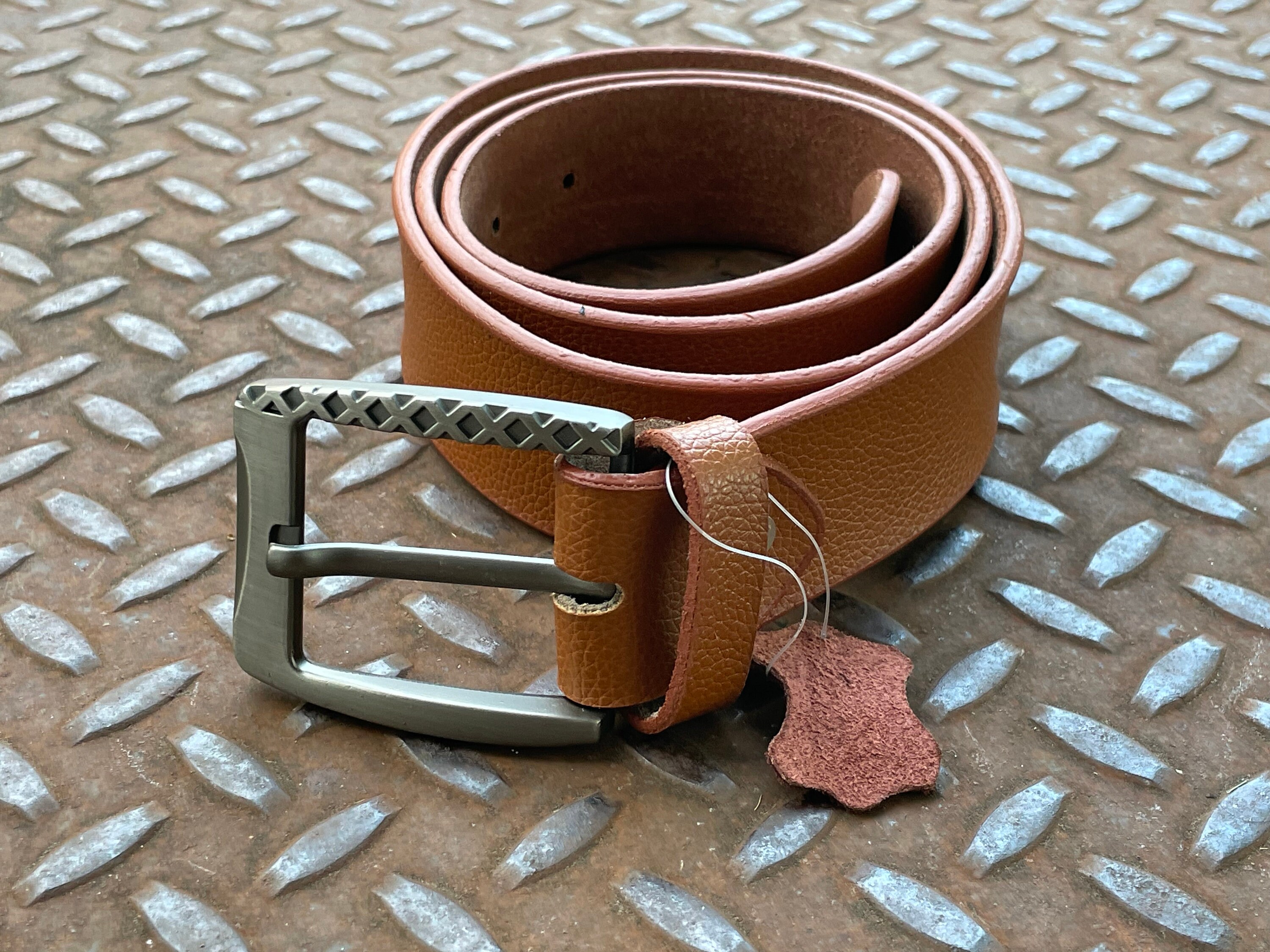 Handmade Belt Brow Genuine Leather Waistband Unisex Pin 