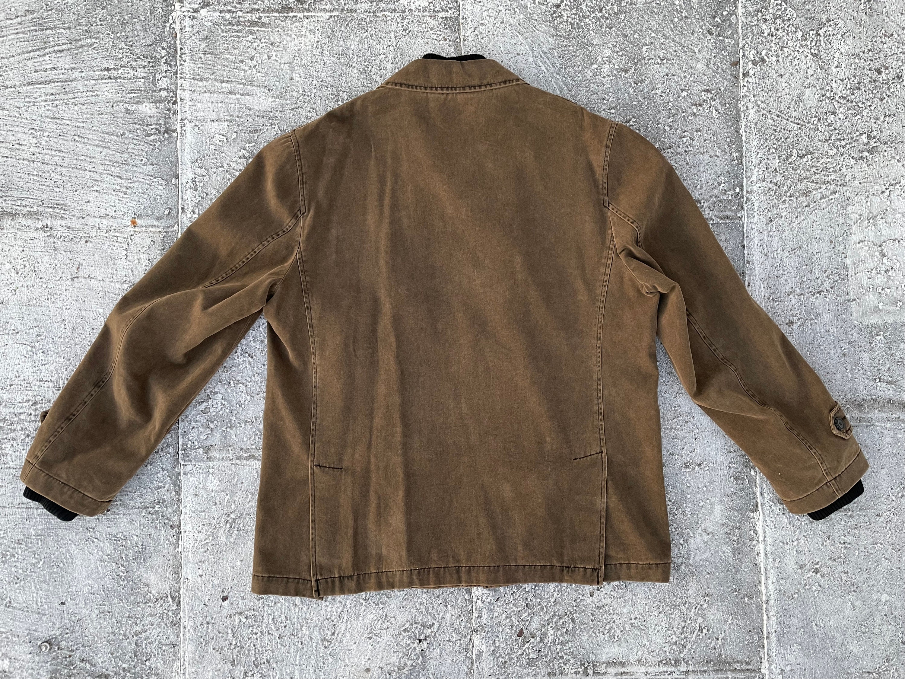 Aigner Men Jacket Brown Cotton Winter Coat Style in Italy Front