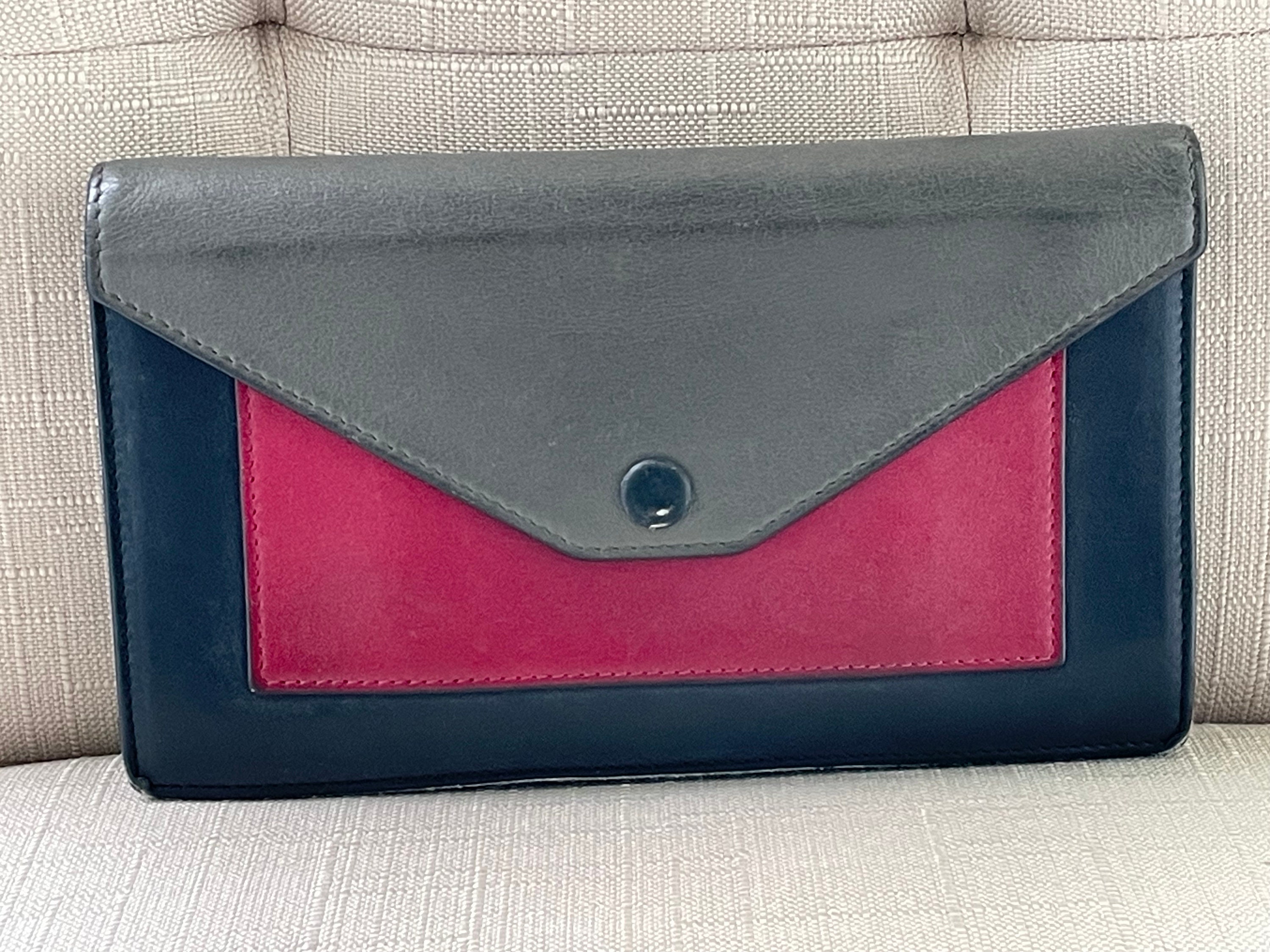 Leather card wallet Celine Purple in Leather - 33153029