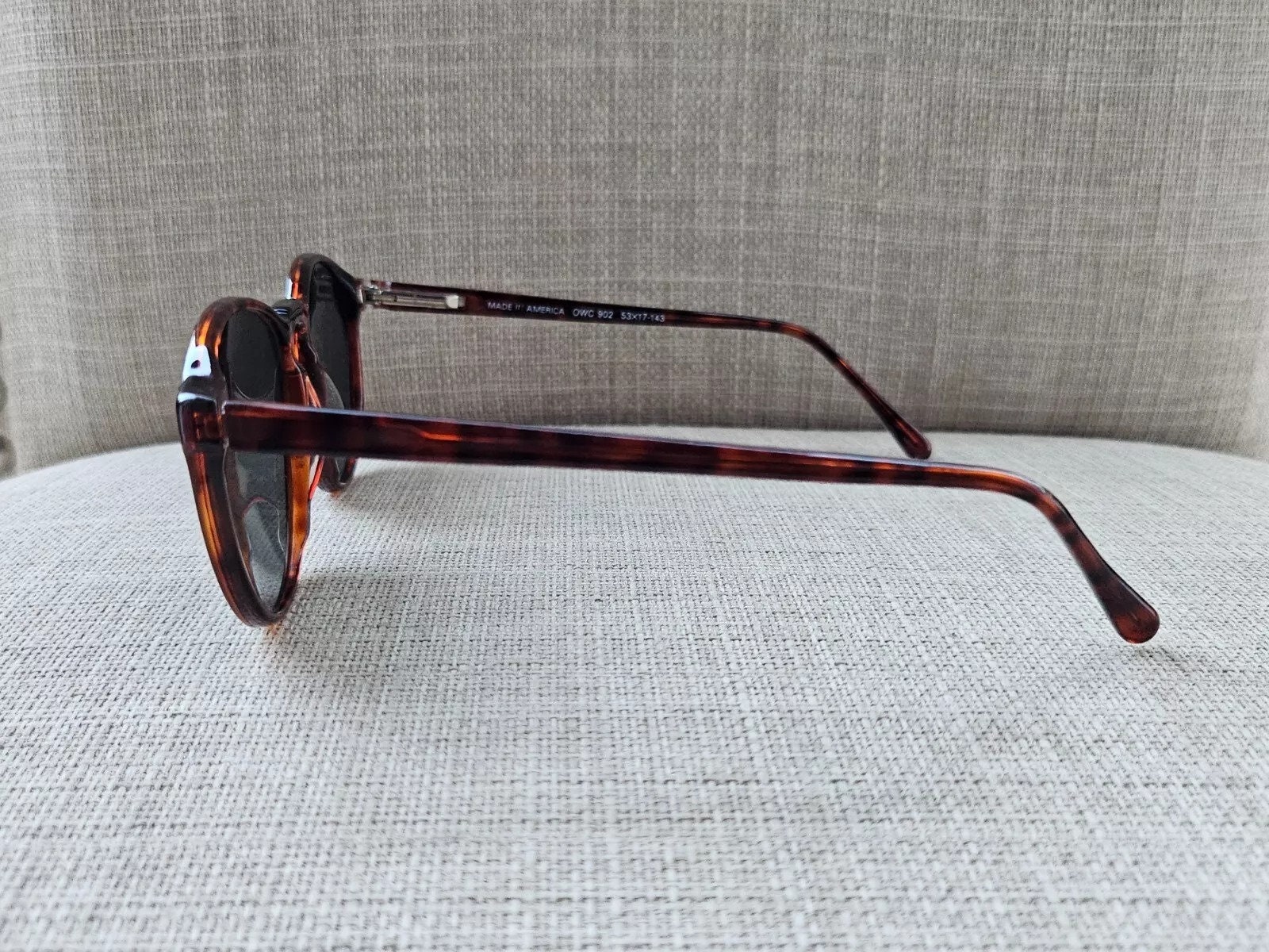 Vintage Oliver Winston Classic Sunglasses Brown Tortoise 