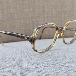AO Vintage Glasses Frame American Optical Brown/Tan Eyeglasses Frame only 140