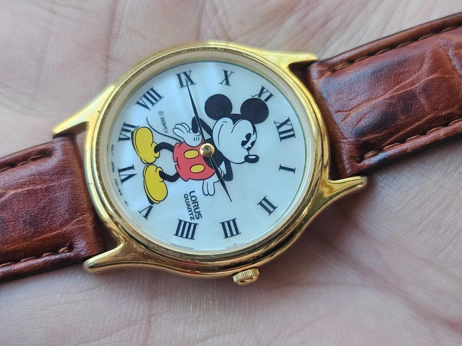Minnie Mouse Lorus brown leather watch‎ Lorus Disney Musical Mickey & Minnie Love | Mercari main image 4