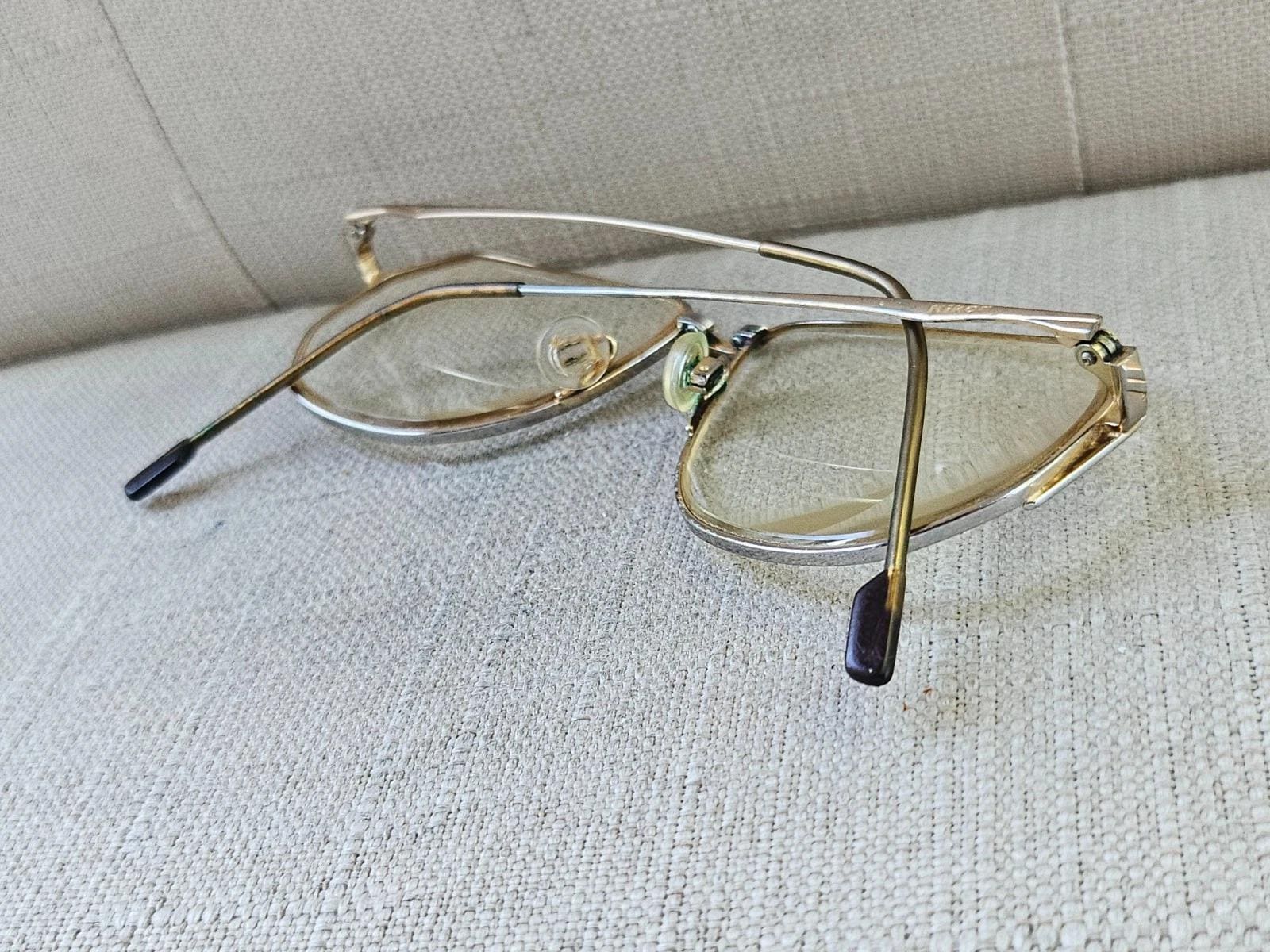 Vintage Nikon Titanium Eyeglasses Frame Gold Tone NC51 Eye  display picture 3