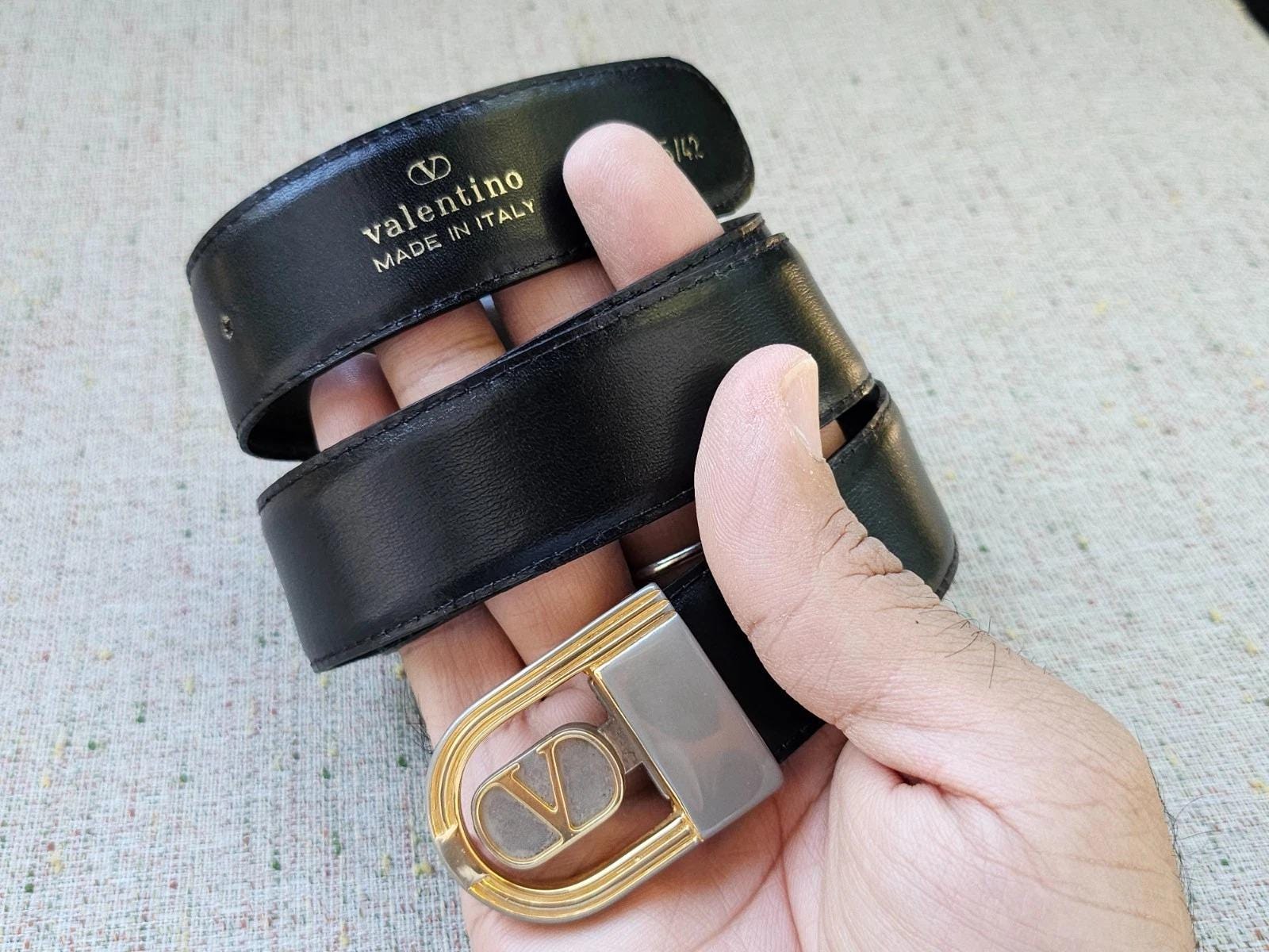 Vintage Valentino Saddler Brown Leather Belt Polo Ralph Lauren ​​Roller Buckle Leather Belt | Saks Fifth  main image 4