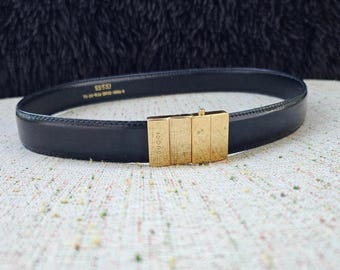 Vintage Valentino Belt Dark Brown Genuine Leather Unisex  display picture 1