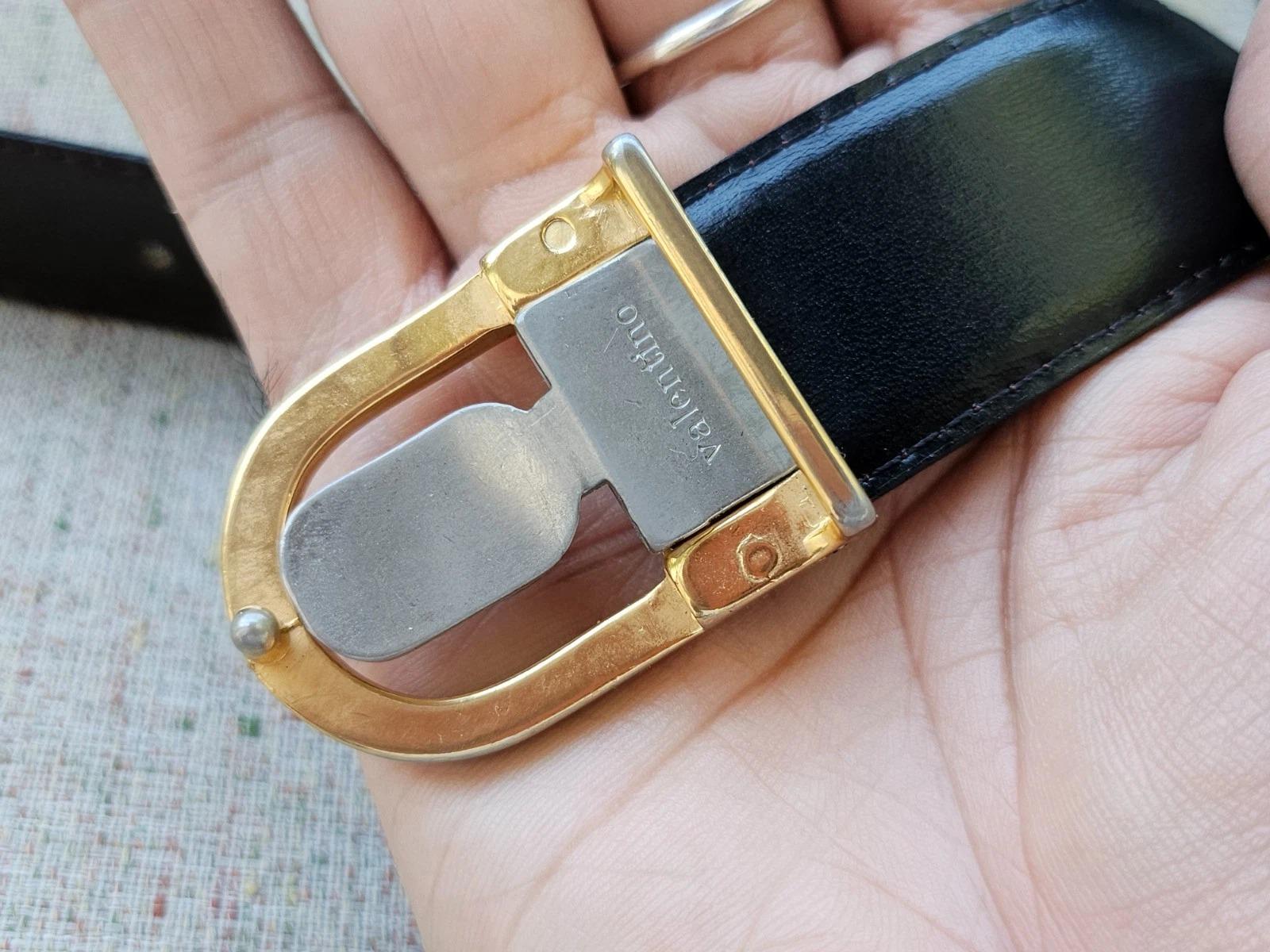 Vintage Valentino Belt Dark Brown Genuine Leather Unisex Waistband Made in Italy Vintage Valentino Belt Dark Brown Genuine Leather Unisex  main image 4