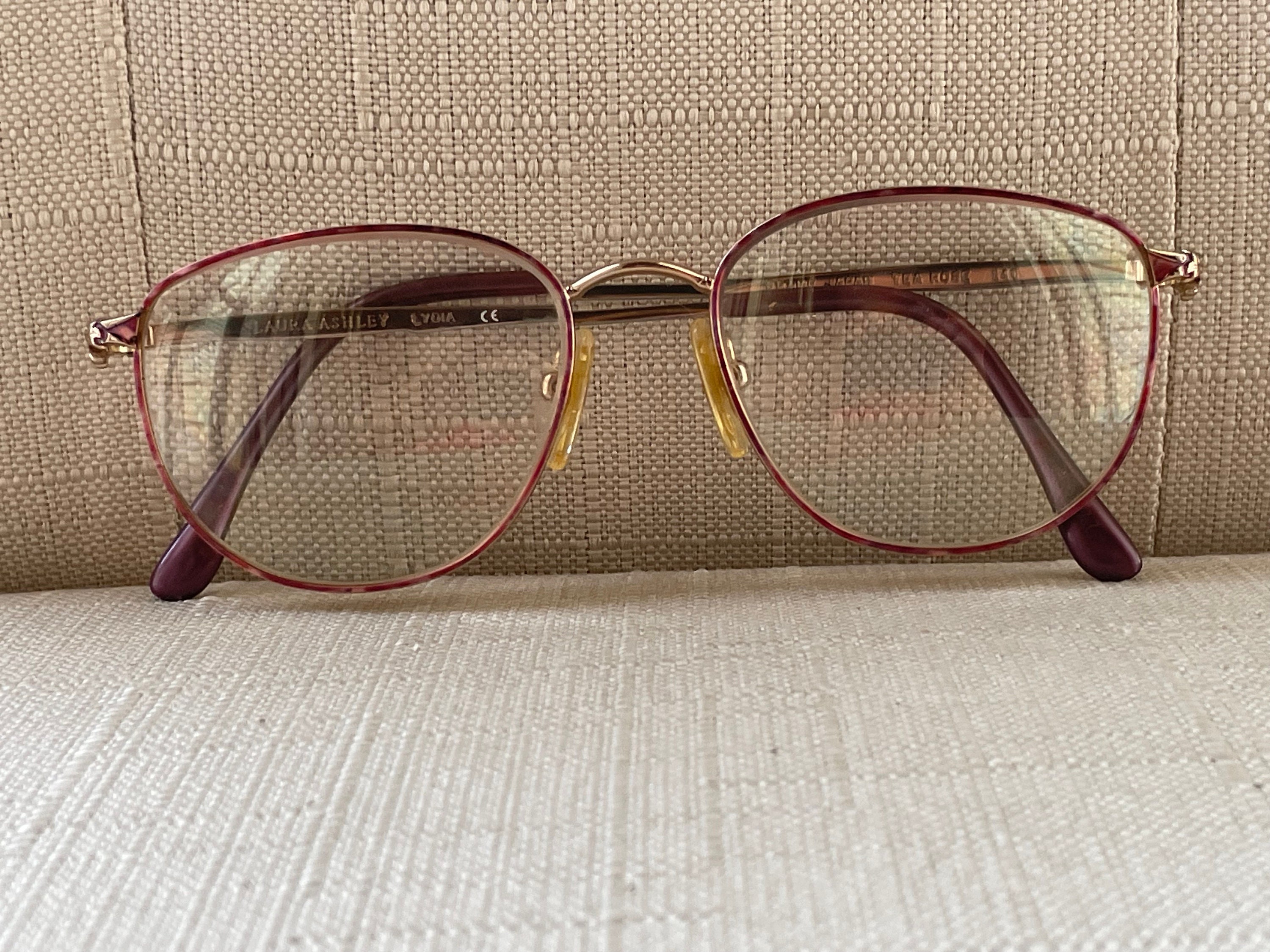 Vintage Laura Ashley Women Eyeglasses Frame LYDIA Gold Tone
