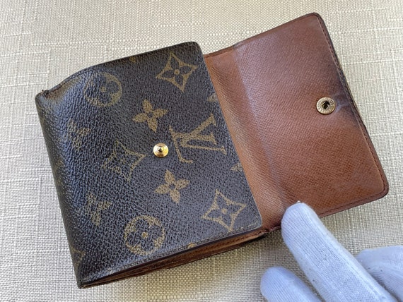 Vintage Louis Vuitton Wallet Card Holder Brown Le… - image 4