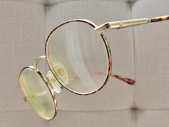 Vintage Luxottica Women Eyeglasses Frame GOLDELETROPLATED Glasses Frame Italy