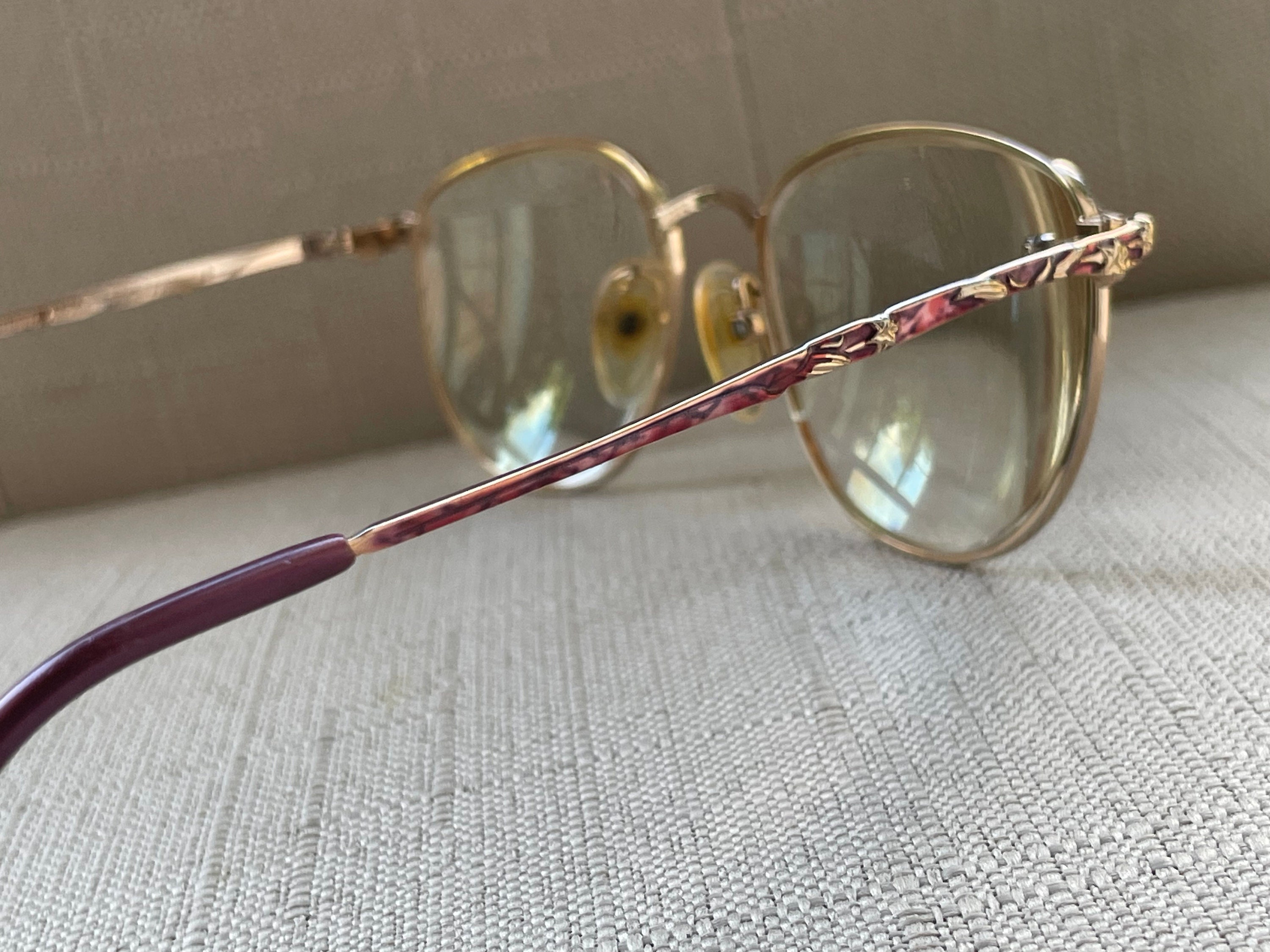 Vintage Laura Ashley Women Eyeglasses Frame LYDIA Gold Tone 