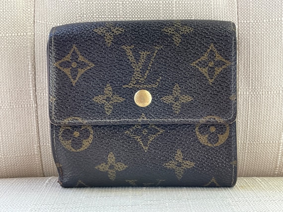 Vintage Louis Vuitton Wallet Card Holder Brown Le… - image 1