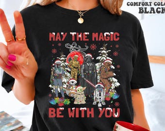 Star Wars Merry Christmas T-Shirt, Disney Christmas Kids Shirt, Star Wars Xmas Trip T-Shirt Galaxy Wars Christmas Party Tee