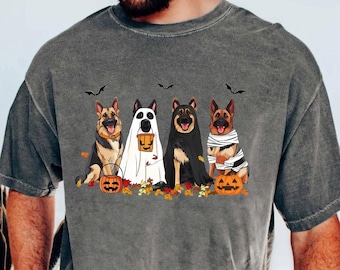 Halloween Dog Shirt, German shepherd Ghost Dogs Sweatshirt, Halloween Sweatshirt, Halloween Sweater, Ghost Sweatshirt, Ghost Dog Shirt