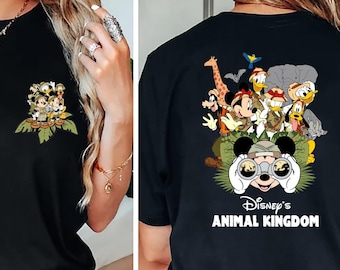 Comfort Colors® Mickey and Friends Safari Shirt, Two-sided Disney Animal Kingdom Shirt, Disney Family Safari Trip Shirt,Animal Kingdom Shirt