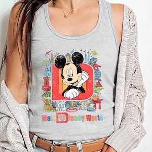 Disney Tank Top Mickey Mouse, Tank Top Retro Mickey Mouse Tank Top Disney Vacation Tank Top Disneyland Magic Kingdom Tank Top