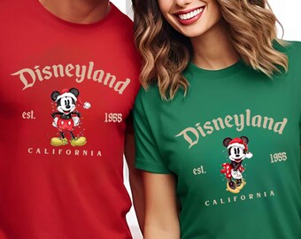 Disney Micky Minnie Weihnachten Shirt, benutzerdefinierte Disney Familie Weihnachten Shirt, Mickey Weihnachten, Weihnachten Familienshirt, Disneyland Weihnachten