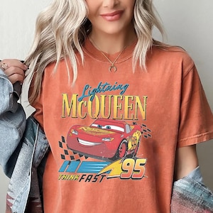 Comfort Colors® Vintage Lightning Mcqueen Shirt, 95 Lightning Mcqueen Shirt, Radiator Springs Tee, Rusteze Cars Shirt, WDW Family Vacation