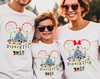 Disney reis 2025 shirts, familie Disney, Disneyworld sweatshirts, Disneyland shirt, Disney vakantie shirts, Disney familie shirts, bijpassend T-shirt