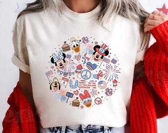 Micky Freunde Shirt, Vaterländischen Gedenktag Shirt, 4. Juli Shirt, Disney 4. Juli USA Shirt, 4. Juli Shirt, Mickey USA Shirt