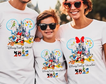 Disney familie 2025 shirts, familie Disney, Disneyworld shirts, Disneyland shirt, Disney vakantie shirts, Disney familie shirts, bijpassende shirts