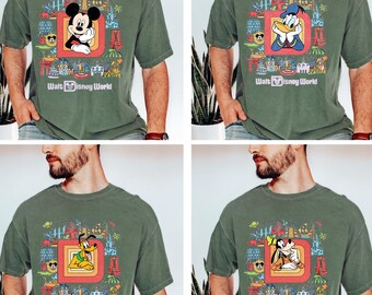 Camiseta retro de Walt Disneyworld, camiseta de Mickey y sus amigos, camiseta de grupo Disney, camiseta familiar Disney, camiseta de todos los personajes Disney, camiseta de viaje a Disney