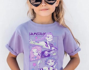 Comfort Colors® Kpop Demon Hunters Shirt, Jinu Manga Shirt, Korean Pop Lover Gift, Kpop Huntrix Shirt, Demon Hunter Merch, Saja Girls Fan