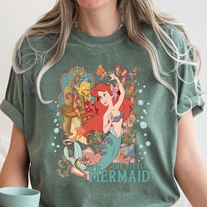Chemise La Petite Sirène Comfort Colors®, T-shirt Disney, Chemise Ariel La Petite Sirène pour femme, Chemise Ariel Sirène, Chemise Ariel Disney