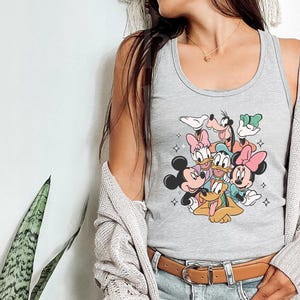 Disney Mickey Minnie Racerback, Mickey And Friends Tank Top, Disney Family Tank Top, Disneyland Tank Top,Disneyworld Womens Racerbacks