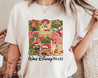 Retro Disney Toy Story Christmas Shirt, Toy Story You've Got A Friend In Me Shirt, Disney Xmas Woody Jessie Slinky Alien Buzz Tee
