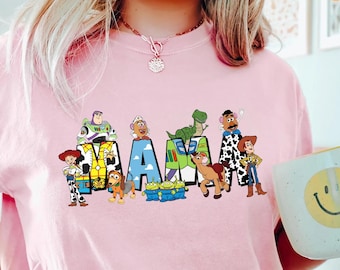 Camiseta de mamá de Toy Story de Comfort Colors®, camiseta de mamá con dibujos animados, camiseta retro de mamá de Toy Story, camiseta de mamá mágica, camiseta del Día de la Madre, regalo para mamá