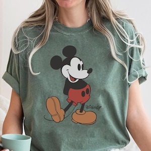 Comfort Colors®Disney Classic Mickey Mouse Pose Shirt, Mickey Shirt, Disneyland Holiday Vacation Shirt, Disney Retro Shirt