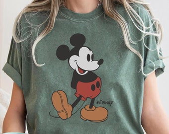 Comfort Colors®Disney Classic Mickey Mouse Pose Shirt, Mickey Shirt, Disneyland Holiday Vacation Shirt, Disney Retro Shirt
