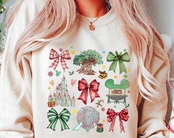 Disney Coquette Bögen Comfort Color Sweatshirt, BTW Coquette Shirt, Magic Kingdom Shirt, Hollywood Studios Shirt, Epcot Shirt, Disneyland Trip