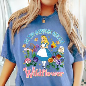 Comfort Colors® Alice In Wonderland T Shirt, Disney Alice Tee, Princess Alice Shirt, Alice In Wonderland Flowers Shirt, Disney Princess Tee