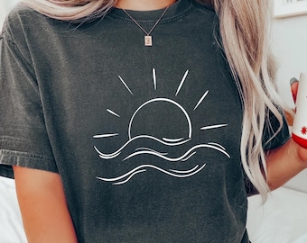 Sun T-Shirt, Sunshine Tee Shirt, Summer Shirt, Beach Shirt, Summer Positive Vibes Shirt, Gift for Her, Shirts for Women