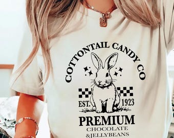 Cottontail Candy Company Koszula Wielkanocna, Koszula Wielkanocna Dla Kobiet, Koszula Marchewka, Koszula Wielkanocna, Koszula Wielkanocna Rodzinna, Dzień Wielkanocy, Koszula Pasująca Wielkanoc