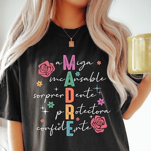 Madre T-shirt, Madre Definition Shirts, Latina Mom Tee, Mother&#39;s Day Gift, Latina Mama Dia De Las Madres Shirt, Spanish Mother