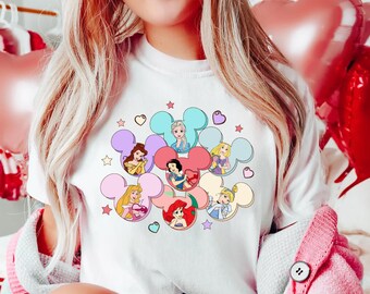 Disney Princess Shirt, Disneyland Valentines Sweater, Princess Tee, Love Sweatshirt, Valentine Gift, Magic World Shirt,Disney Valentines Tee