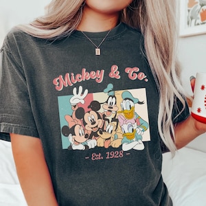 Vintage Mickey & Co 1928 Comfort Colors Shirt, Mickey And Friends Shirt, Vintage Disneyland Shirt, Disneyworld Shirts, Disney Family Shirts