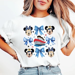 Coquette bows Disney Cruise Line shirt, Mickey & friends Girly Aesthetics Cruise shirt, Girls trip shirt, Mickey Minnie locket Cruise shirt